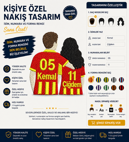Kişiye Özel Takımlı Çift Nakışı