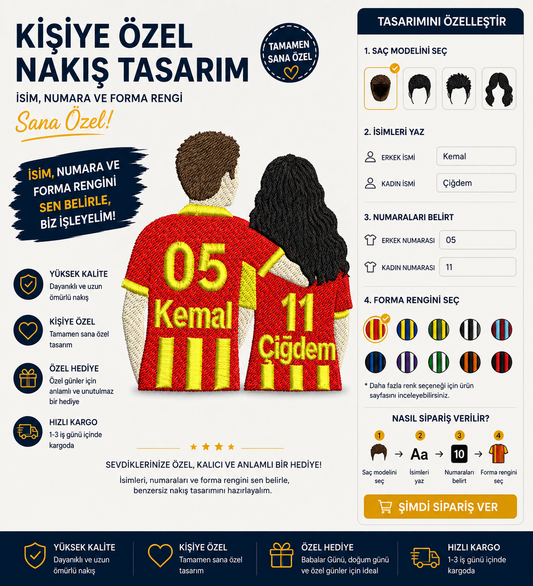 Kişiye Özel Takımlı Çift Nakışı