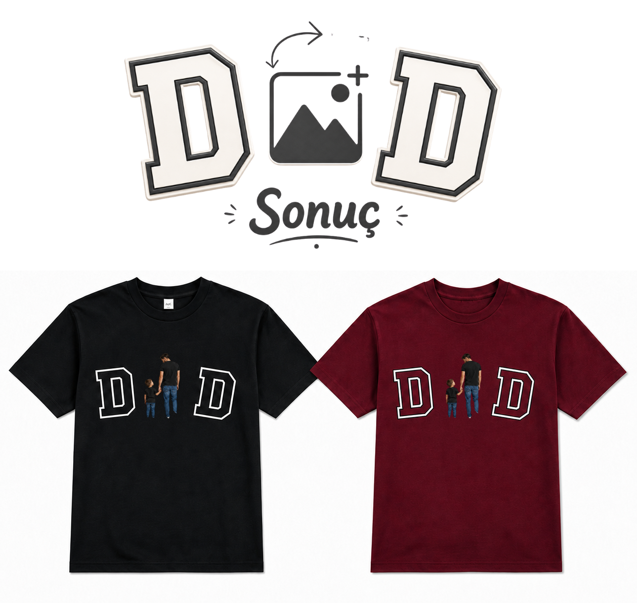 DAD YAZILI KİŞİYE ÖZEL FOTOĞRAF NAKIŞI