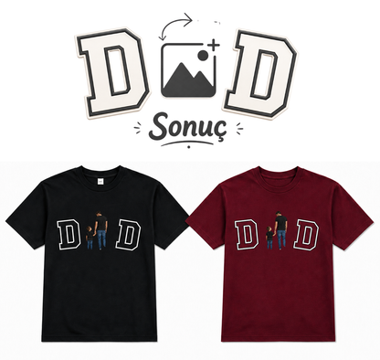 DAD YAZILI KİŞİYE ÖZEL FOTOĞRAF NAKIŞI