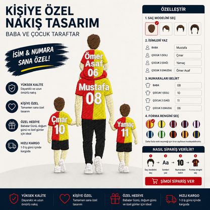 Kişiye Özel Takımlı BABA-3 ÇOCUK